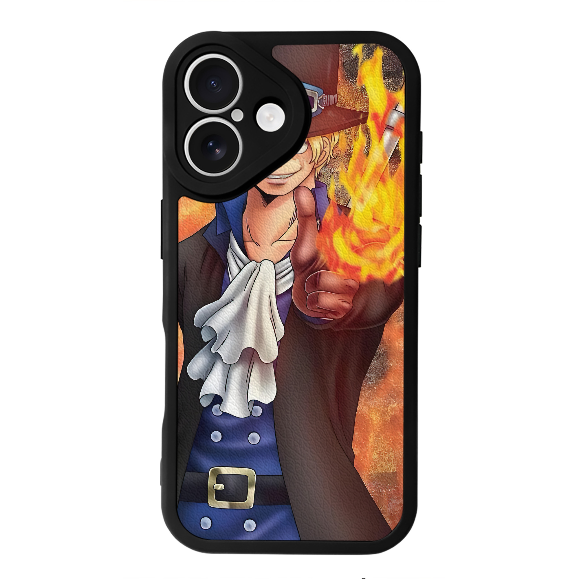 （画像用） ワンピース ONE PIECE 【iPhone 16シリーズ対応】シリコンスマホケース（レザー調） 材質：シリコン